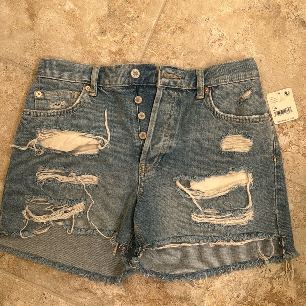 Free people denim shorts